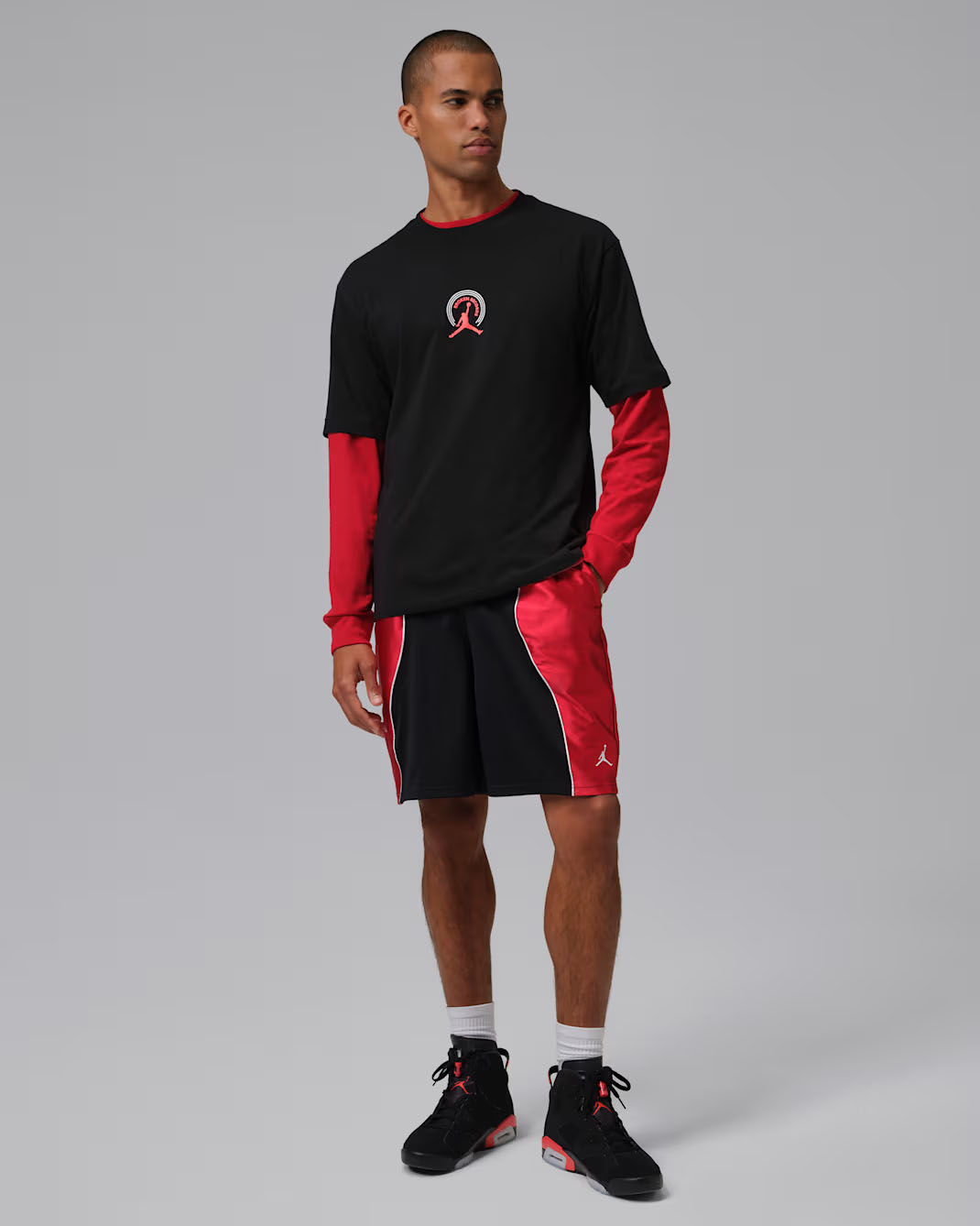 Jordan Mens Broken Records Graphic T Shirt Black Infrared 23 Outfit
