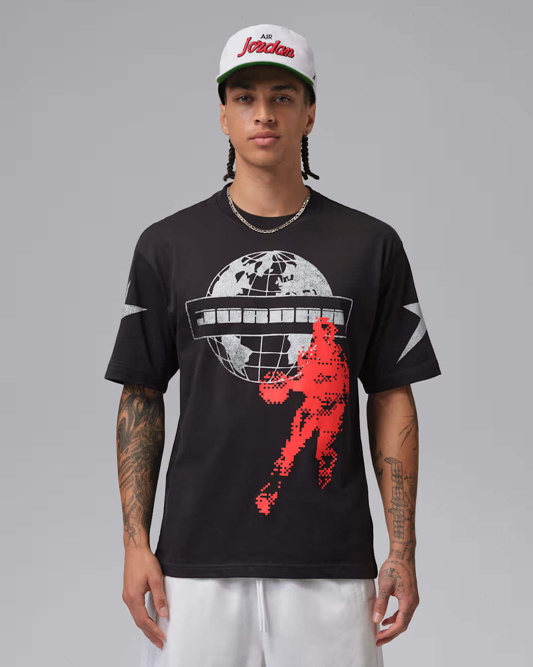 Jordan Mens Graphic T Shirt Off Noir Infrared 23 1