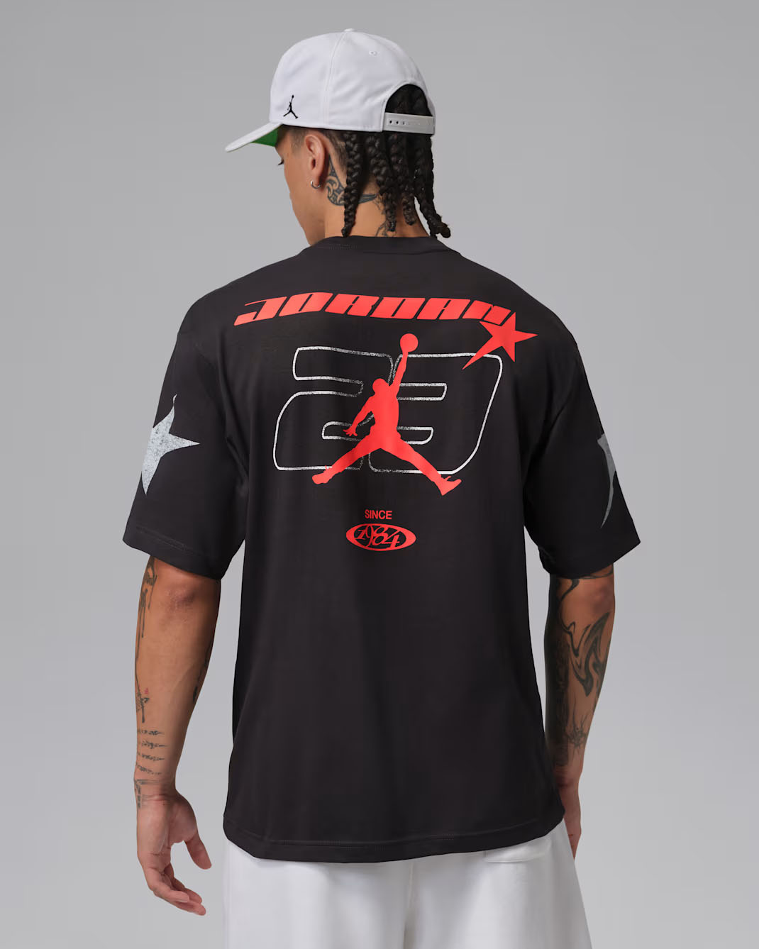 Jordan Mens Graphic T Shirt Off Noir Infrared 23 2