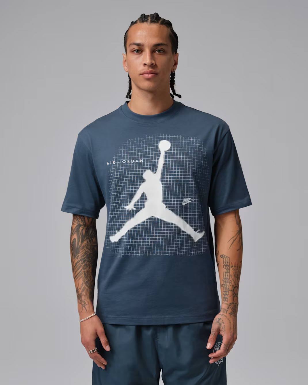 Jordan Mens Graphic T Shirt Squadron Blue White 1