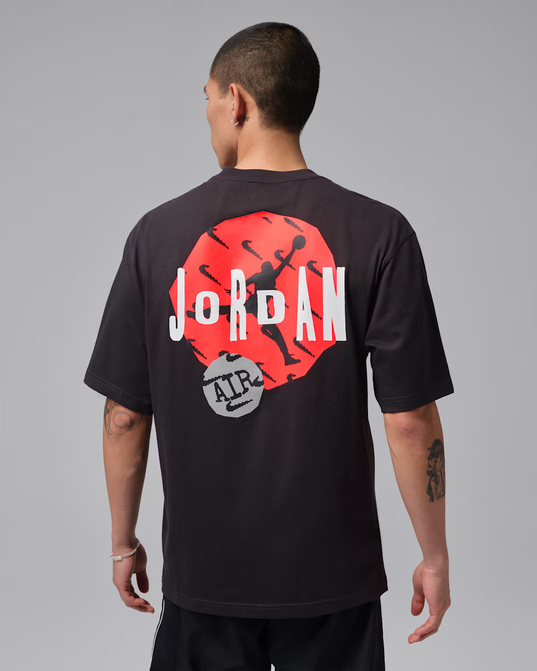 Jordan Retro Mens Graphic T Shirt Off Noir Infrared 23 2