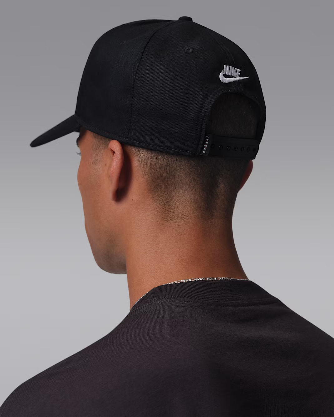 Jordan Rise Global Structured Cap Snapback Hat Black White Chili Red 2