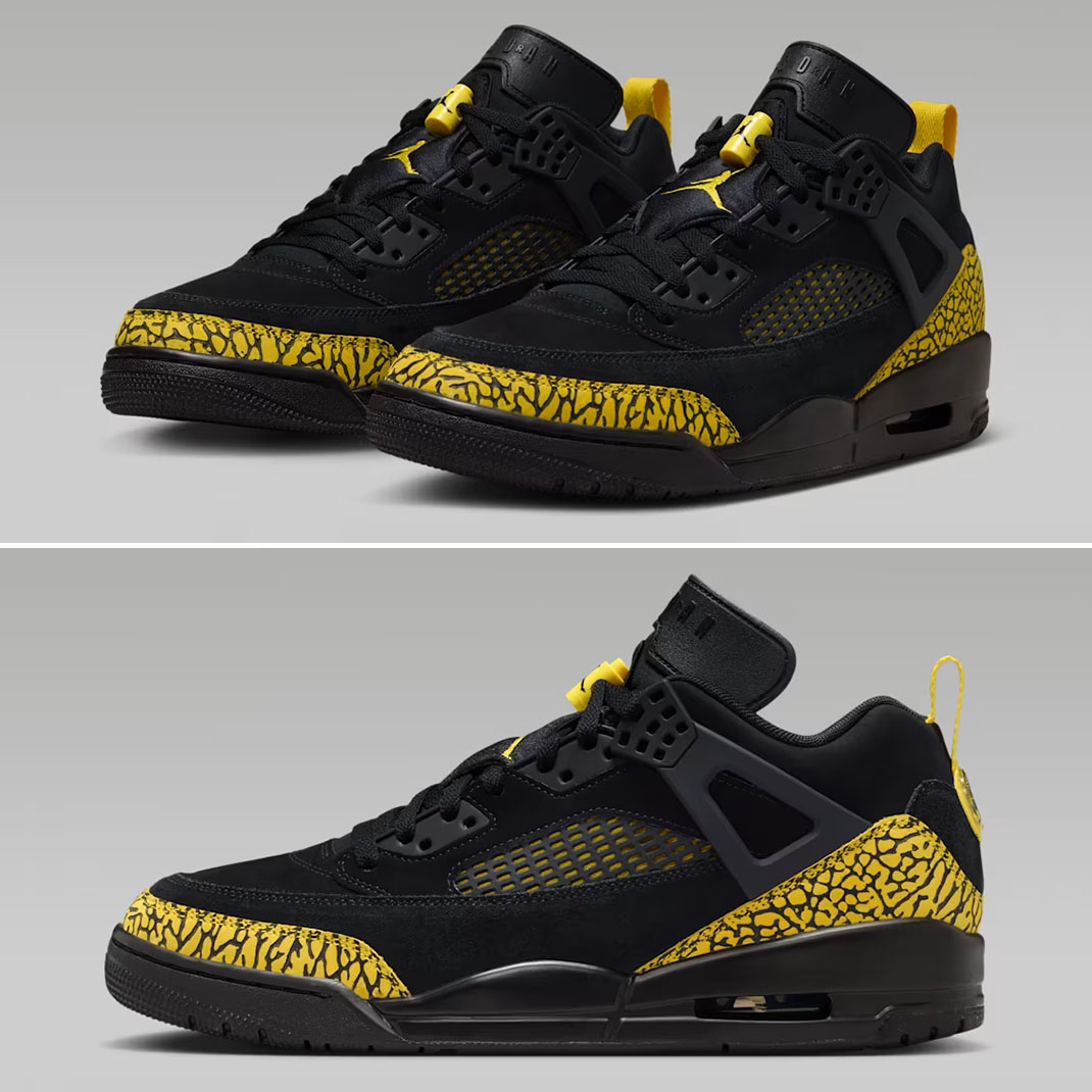 Jordan Spizike Low Black Speed Yellow Mens Shoes IQ9368-010