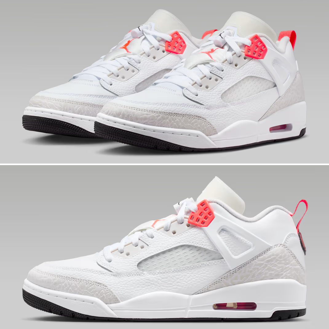 Jordan Spizike Low White Vast Grey Black Bright Crimson Mens Shoes IQ0305-100