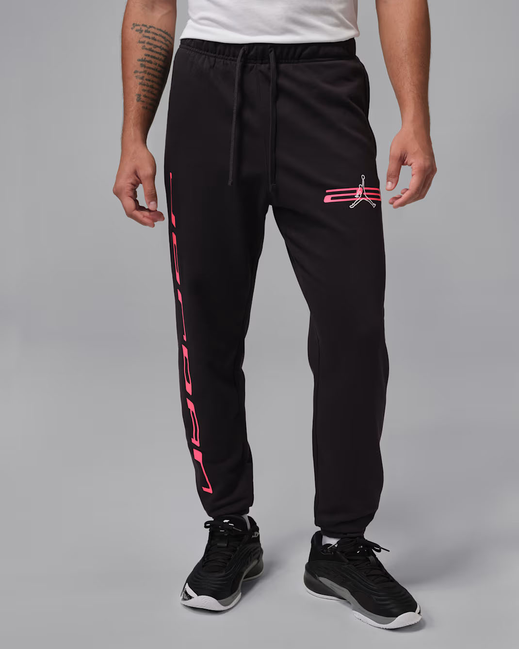 Jordan Sport Crossover Mens Dri Fit Fleece Pants Black Infrared 23