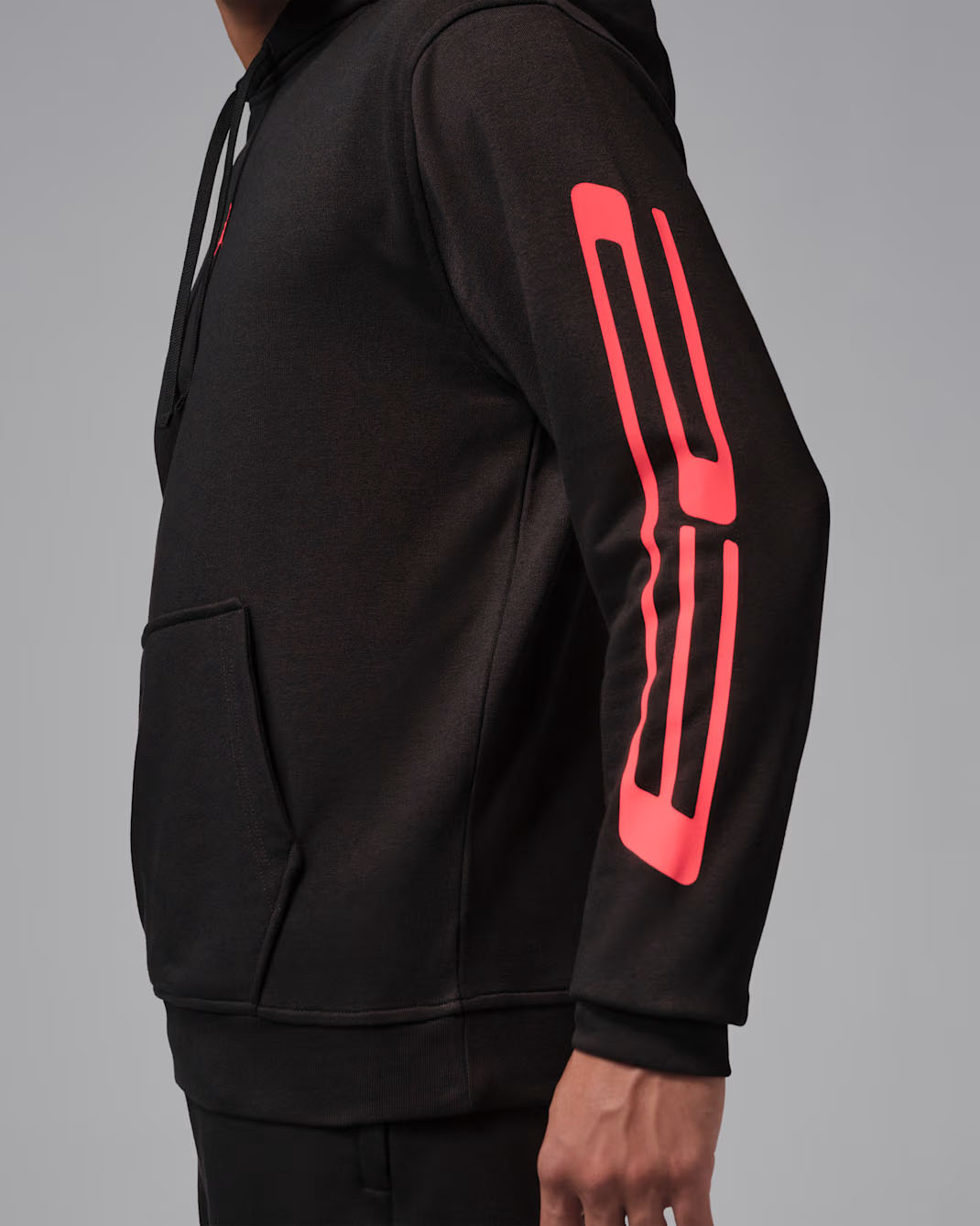 Jordan Sport Crossover Mens Dri Fit Fleece Pullover Hoodie Black Infrared 23 2