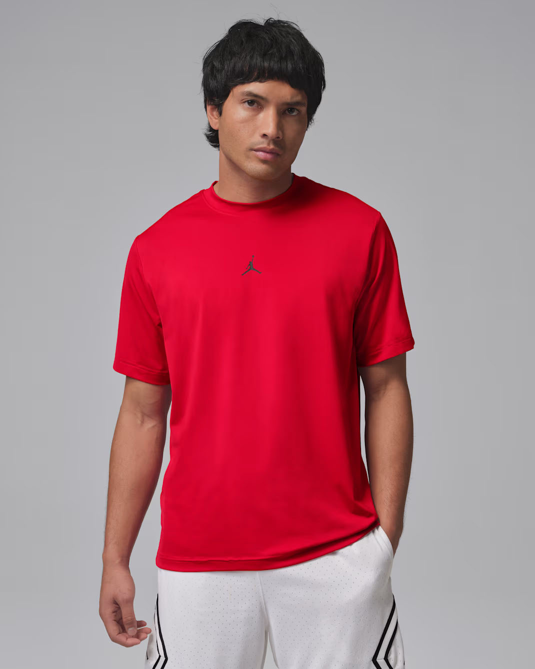 Jordan Sport Essentials Mens Dri FIT Short Sleeve Top Gym Red