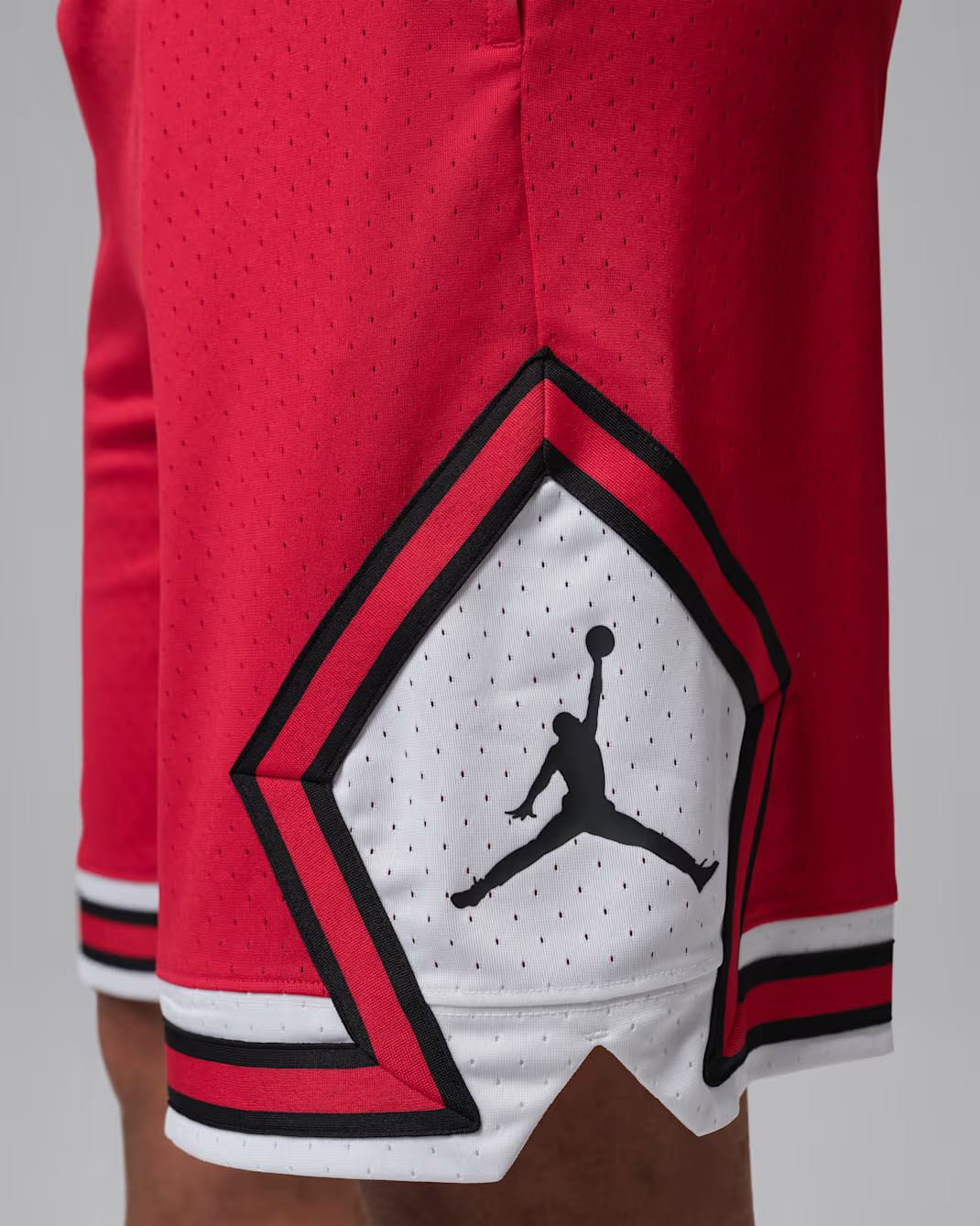 Jordan Sport Mens Dri FIt Diamond Shorts Gym Red White Black 2