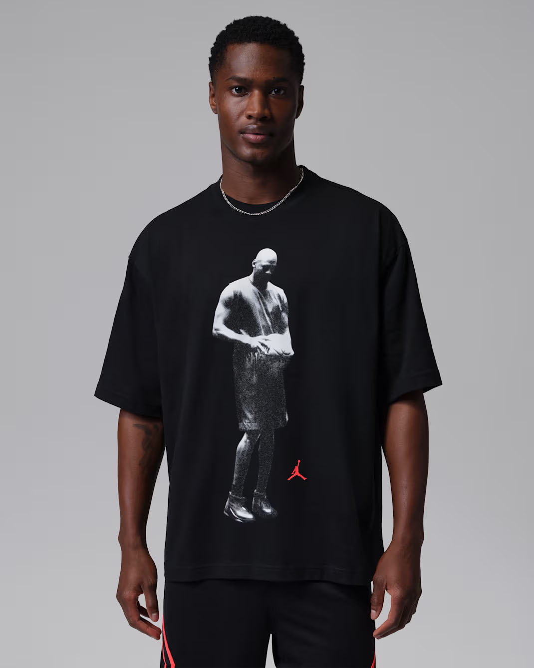 Jordan Sport Mens Dri Fit Graphic T Shirt Black Infrared 23