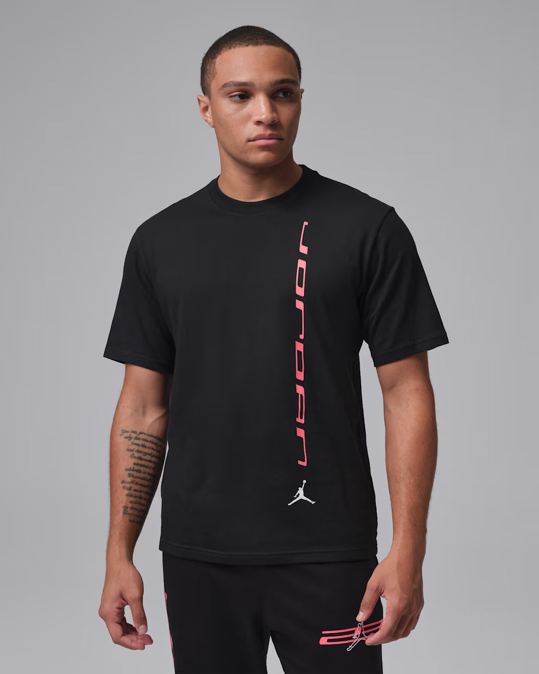 Jordan Sport Mens Dri Fit T Shirt Black Infrared 23