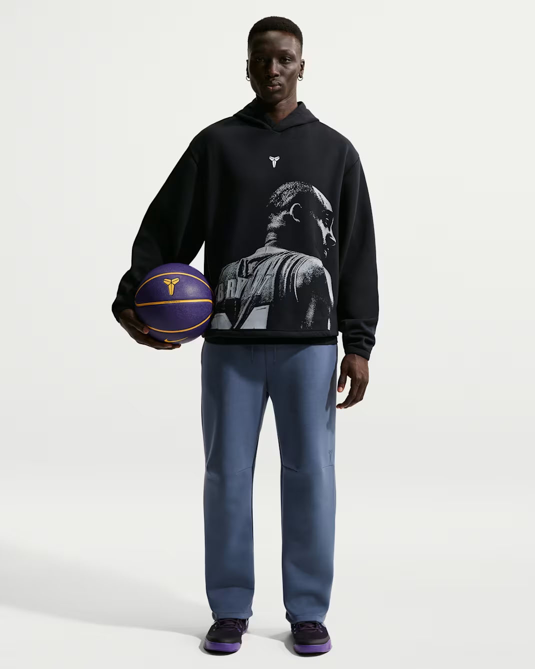 Kobe Mens Dri FIT Fleece Basketball Pants Diffused Blue 1