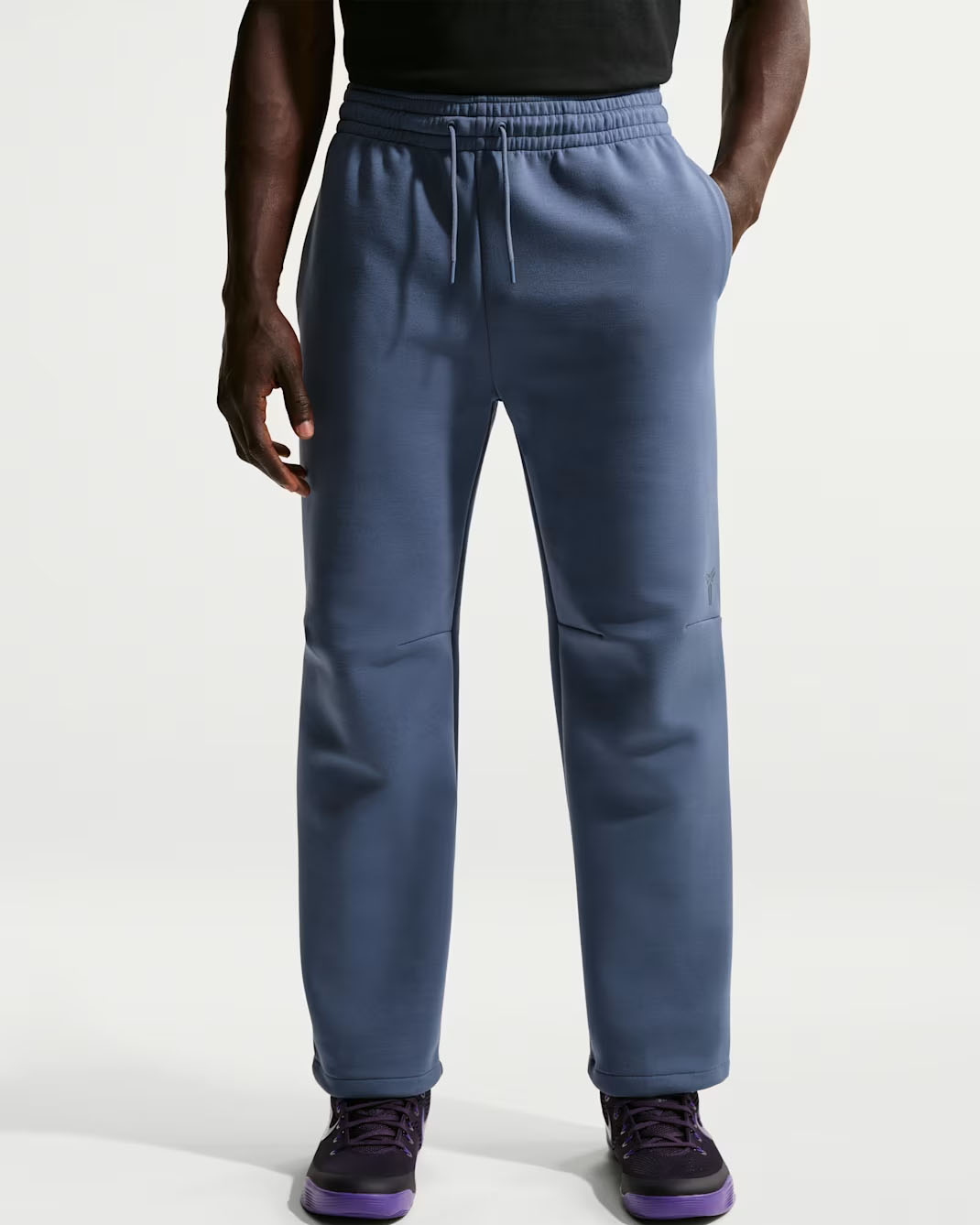 Kobe Mens Dri FIT Fleece Basketball Pants Diffused Blue 2