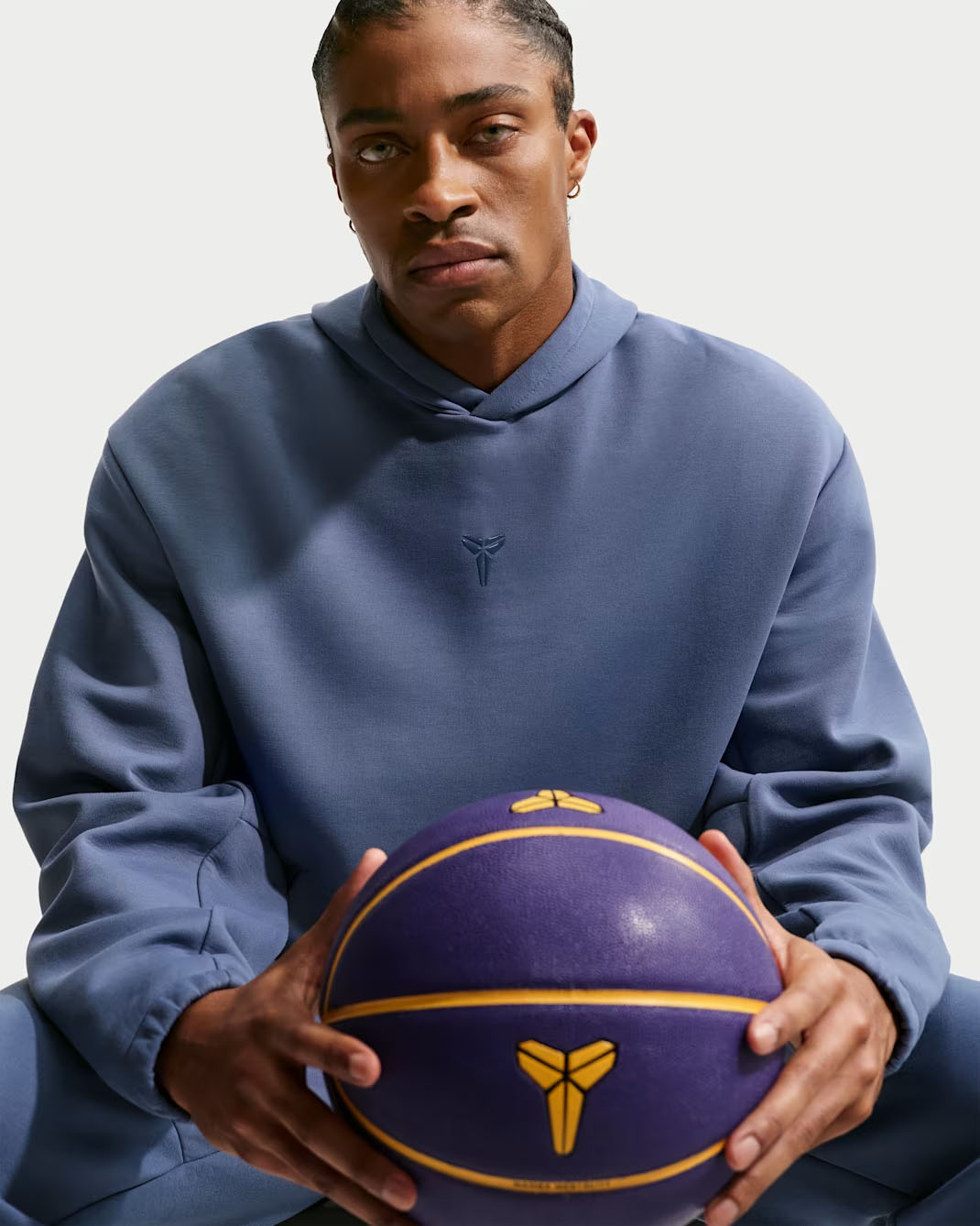 Kobe Mens Nike Dri FIT Pullover Basketball Hoodie Diffused Blue 3