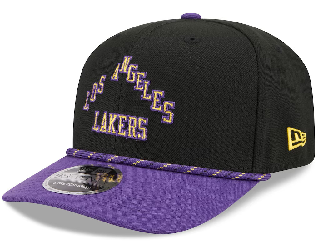 Los Angeles Lakers New Era 2025:26 City Edition 9SEVENTY Adjustable Hat Black Purple 2