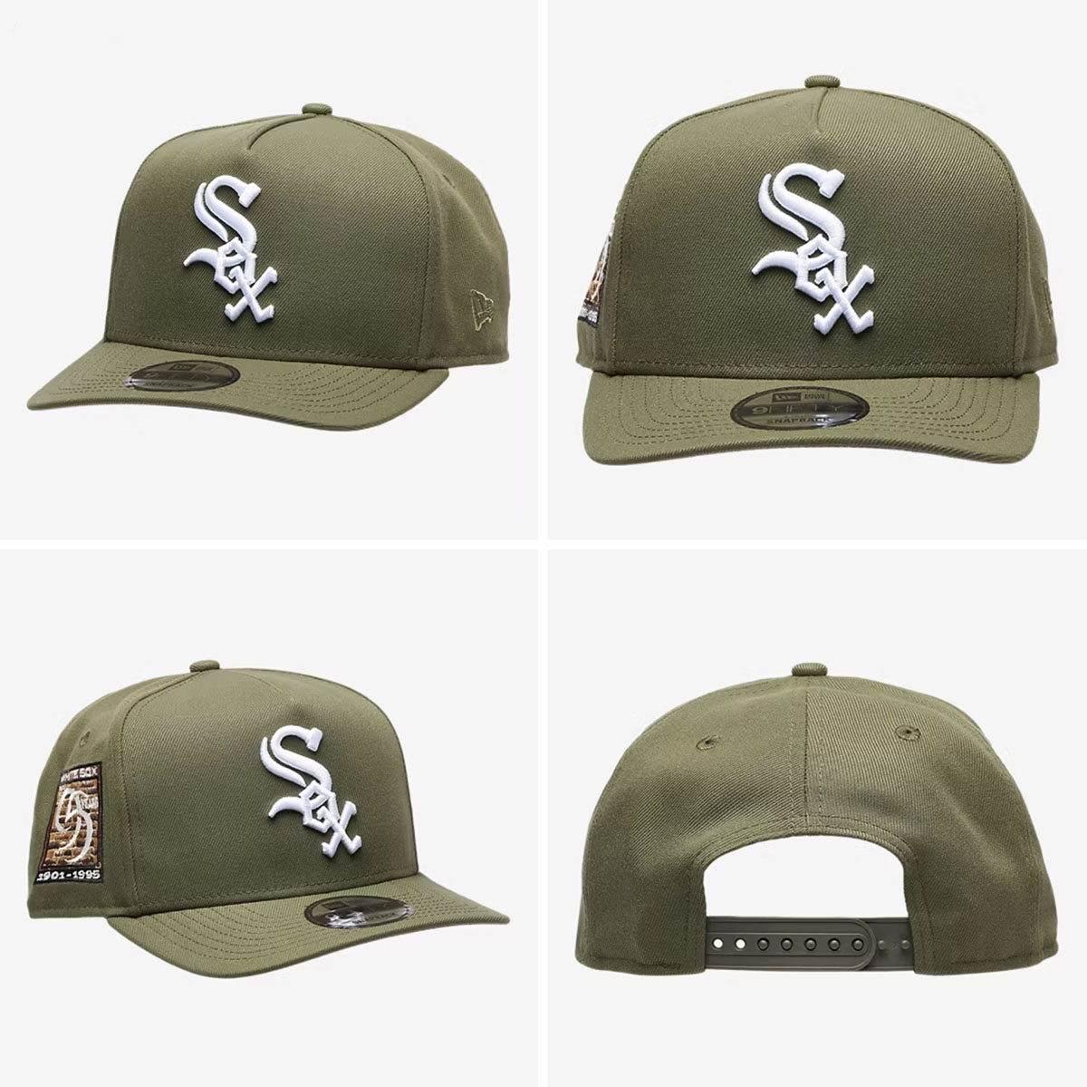 New-Era-Chicago-White-Sox-Olive-Green-White-9FIFTY-A-Frame-Snapback-Hat
