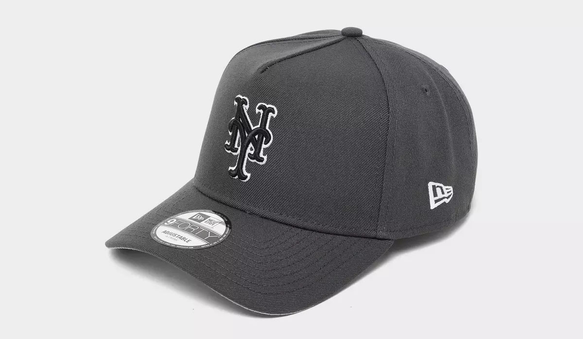 New Era New York Mets 9FORTY A Frame Snapback Hat Graphite Grey 1