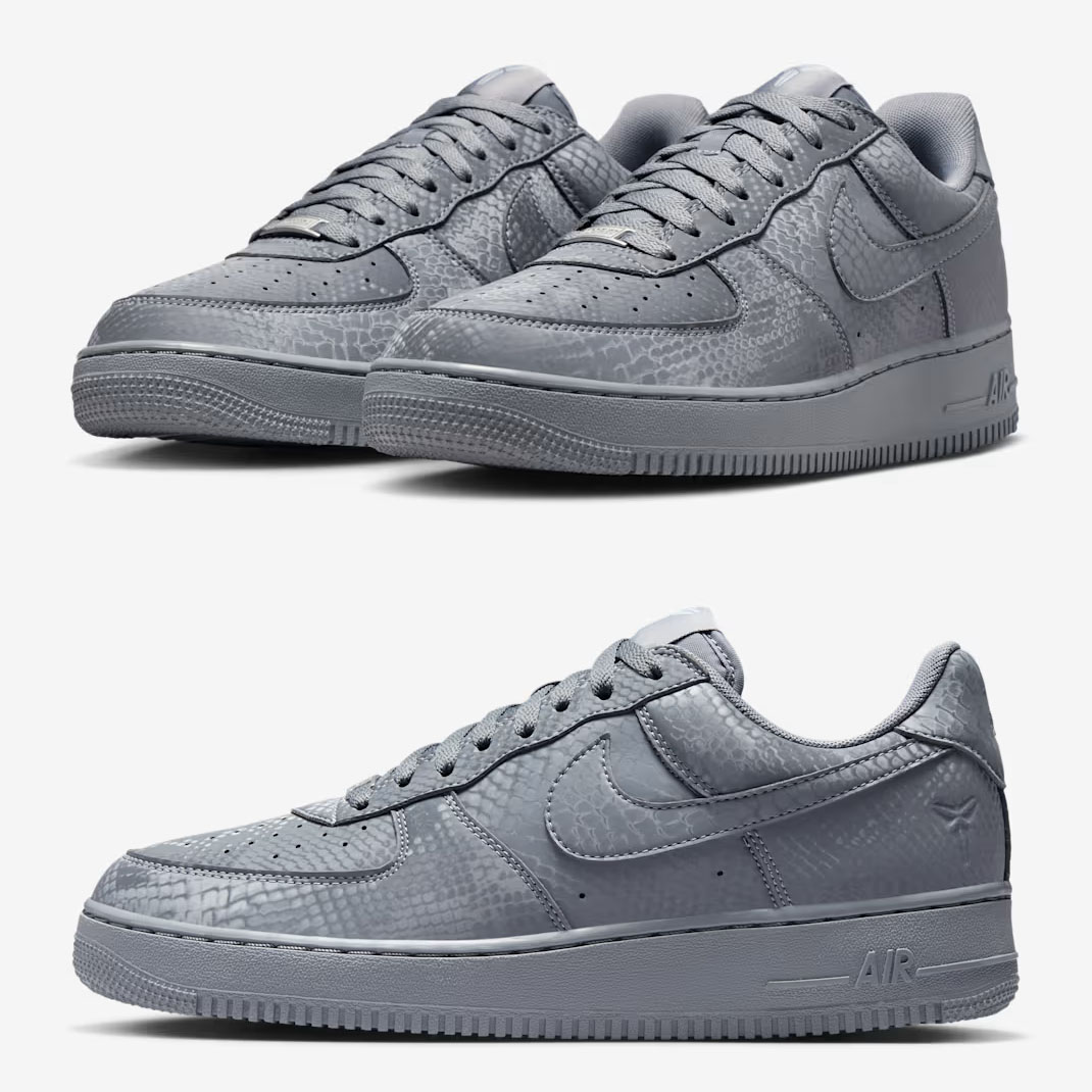 Nie Kobe Air Force 1 Low Cool Grey Mens Sneakers IB0018-004