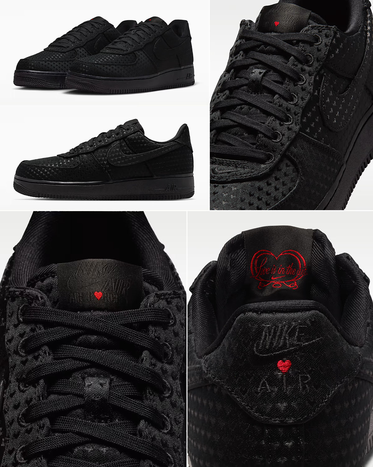 Nike Air Force 1 Low Valentines Day 2026 Black Mens Shoes