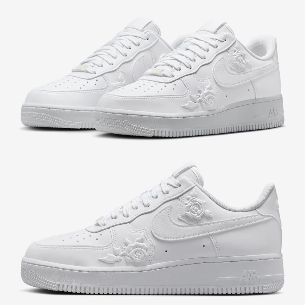 Nike Air Force 1 Low White Roses Womens Shoes HF2016-100