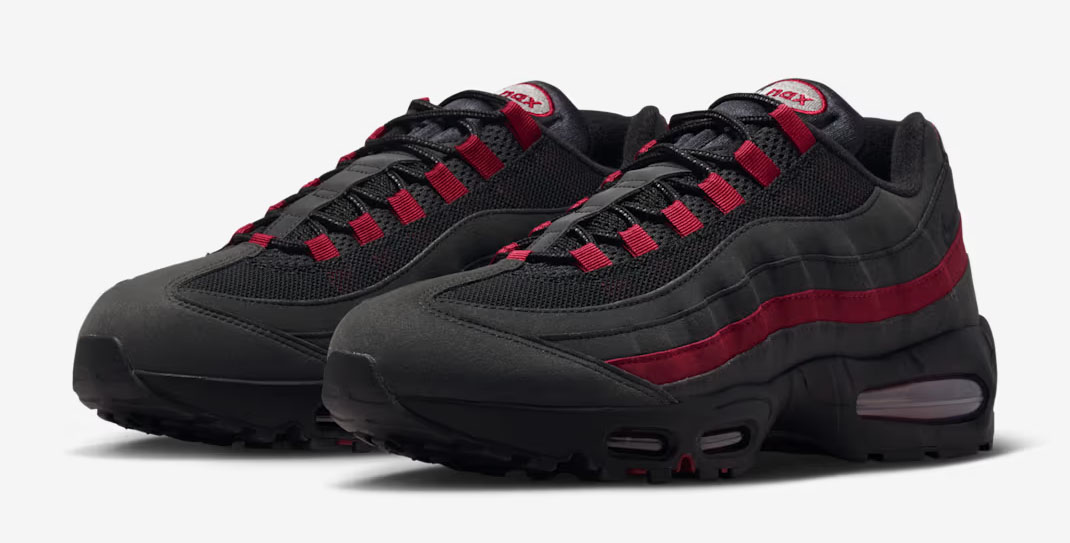 Nike Air Max 95 Black Team Crimson Mens Shoes 1