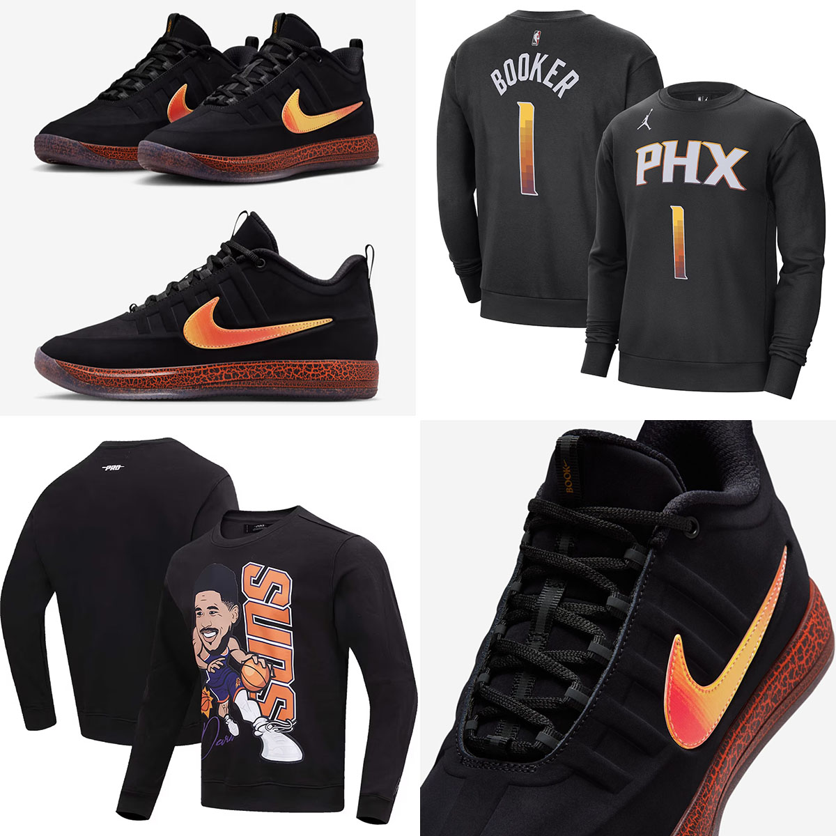 Nike Book 2 Rising Shoes x Devin Booker Suns Sweatshirts