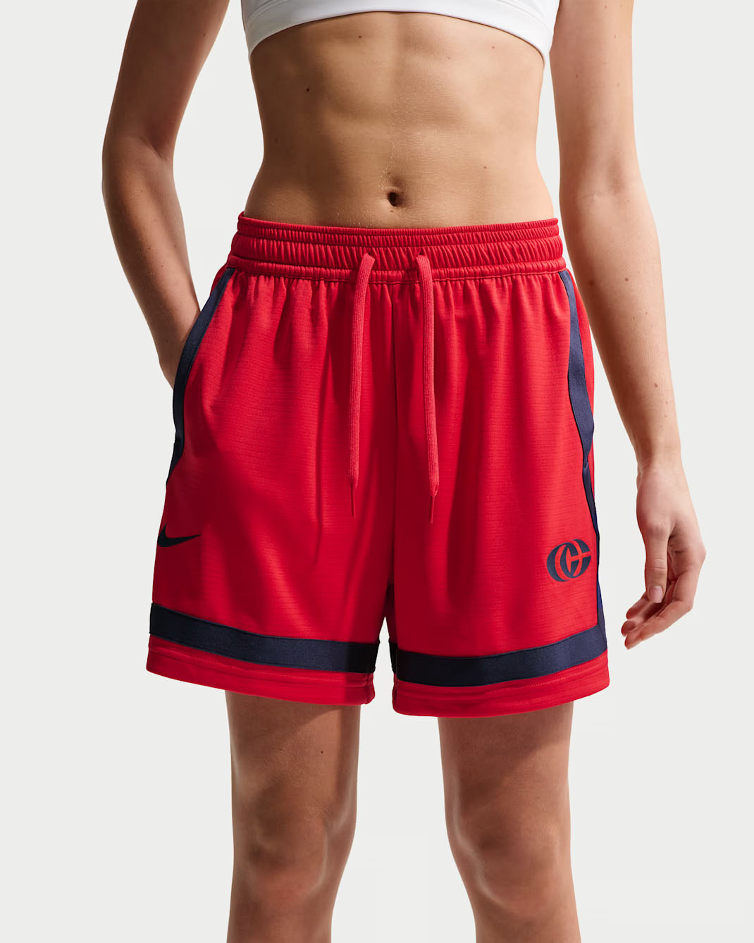 Nike Caitlin Clark Basketball Shorts University Red Midnight Navy 1