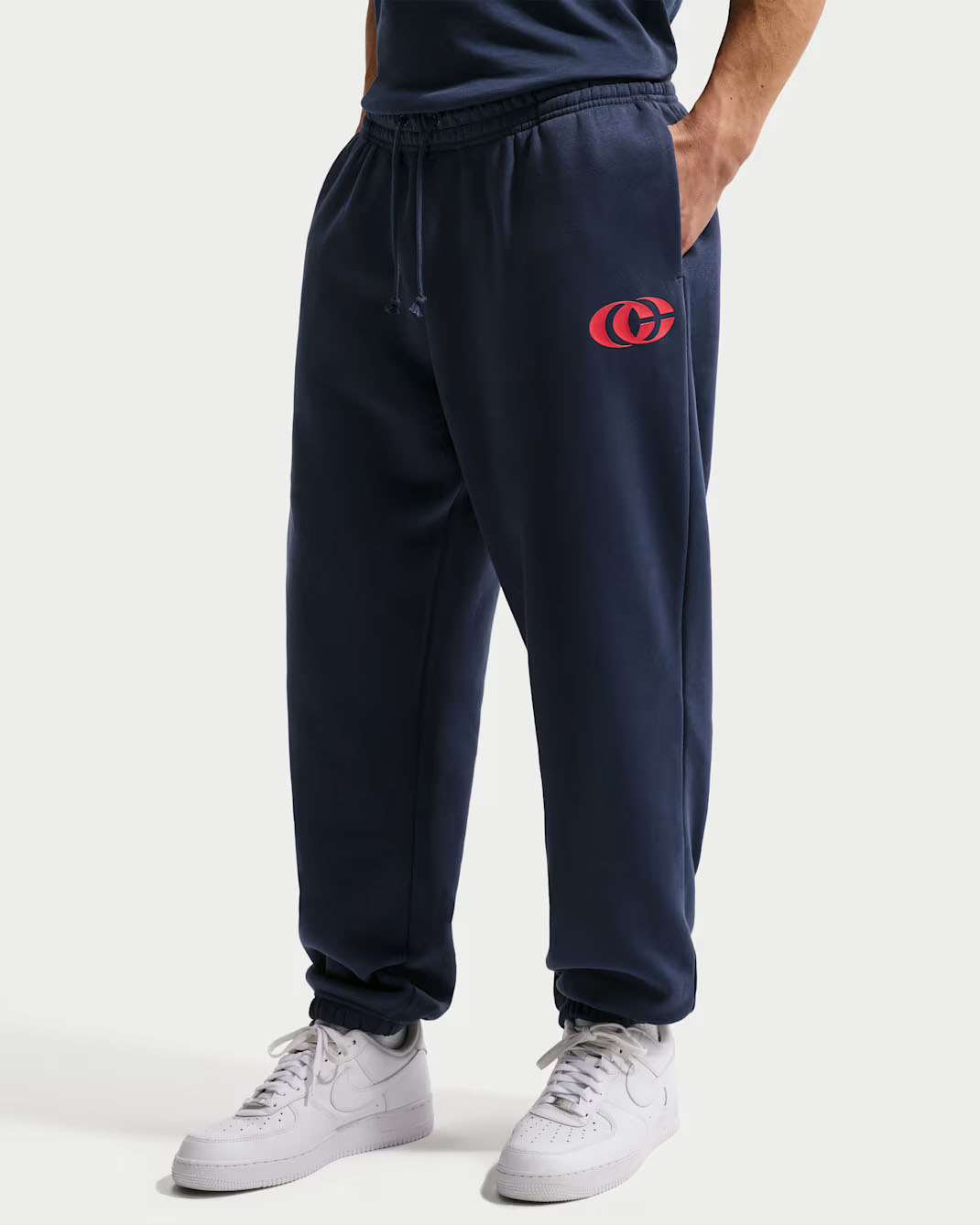 Nike Caitlin Clark Fleece Pants Midnight Navy University Red