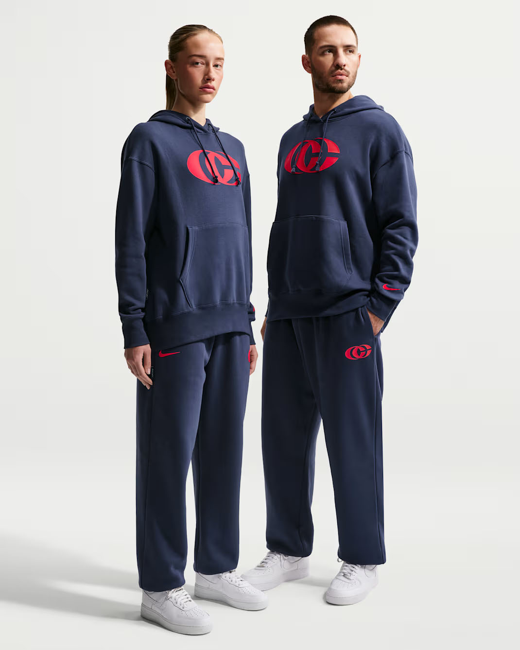Nike Caitlin Clark Hoodie and Pants Midnight Navy University Red