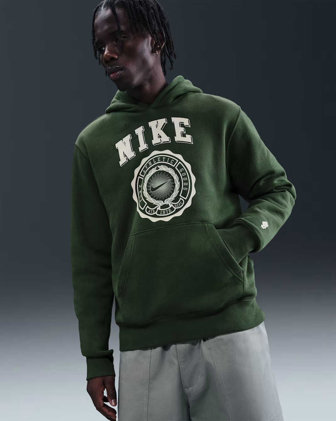Nike Club Fleece Mens Pullover Hoodie Fir Jade Horizon Summit White 1
