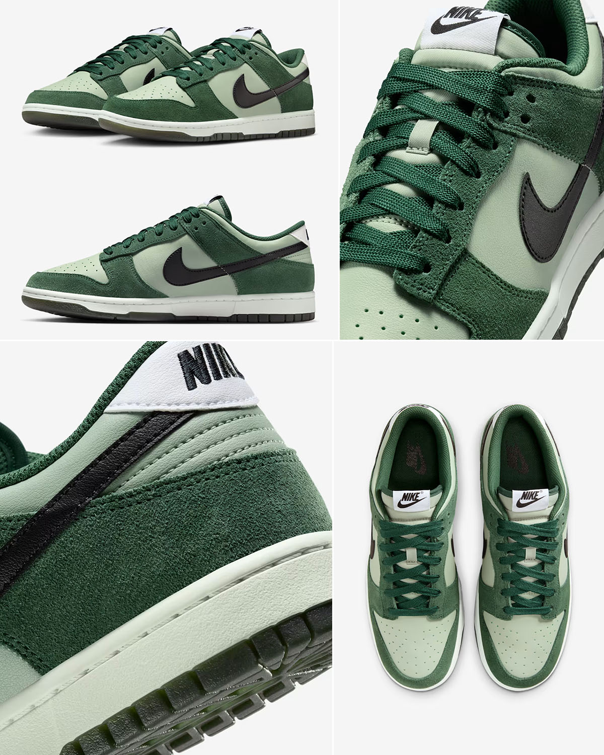 Nike Dunk Low Jade Horizon Fir Summit White Black Mens Sneakers IB6399-301