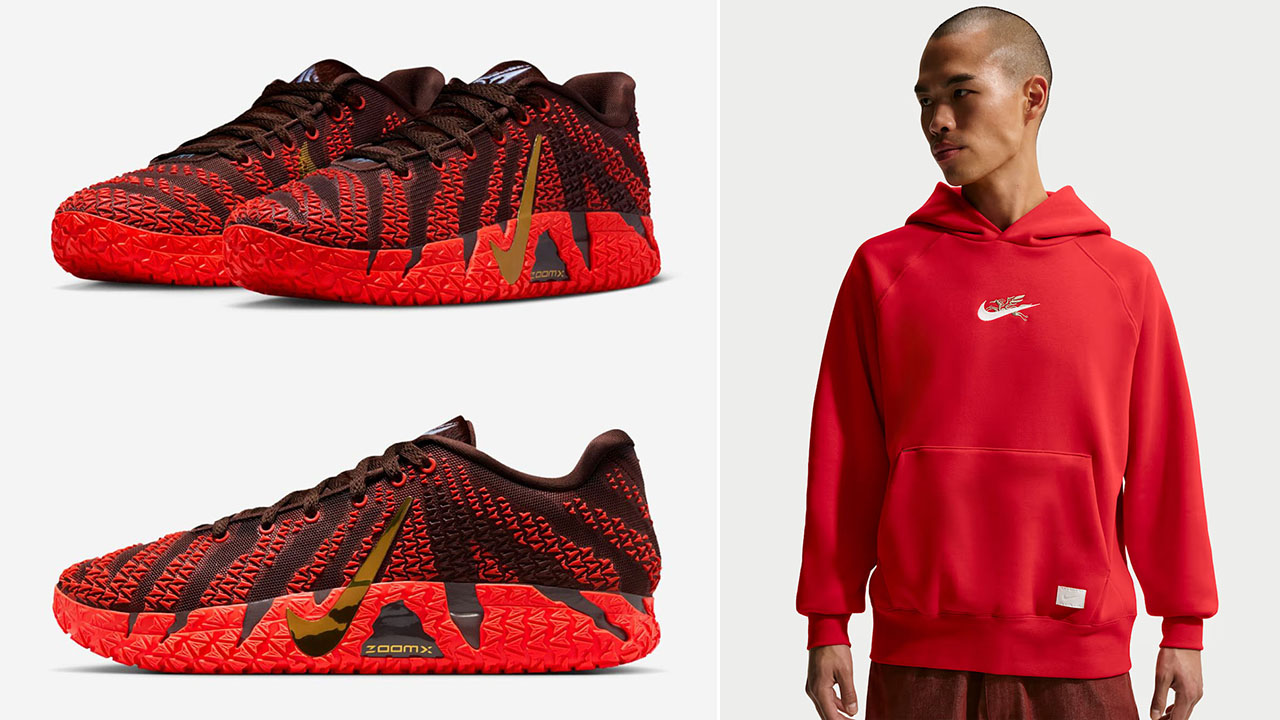 Nike Ja 3 Year of the Horse Sneakers x Nike Lunar New Year Hoodie