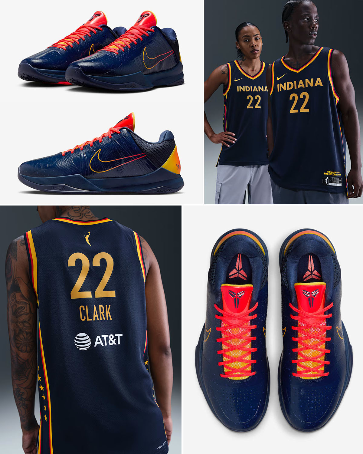 Nike Kobe 5 Protro Caitlin Clark Indiana Fever Shoes and Jersey Outfit