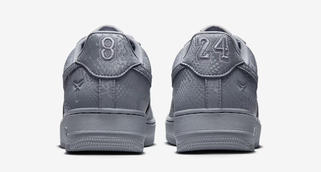 Nike Kobe Air Force 1 Low Cool Grey Mens Sneakers 5