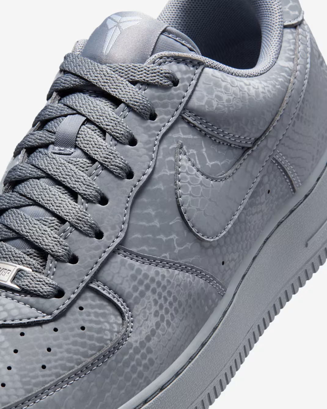 Nike Kobe Air Force 1 Low Cool Grey Mens Sneakers 7