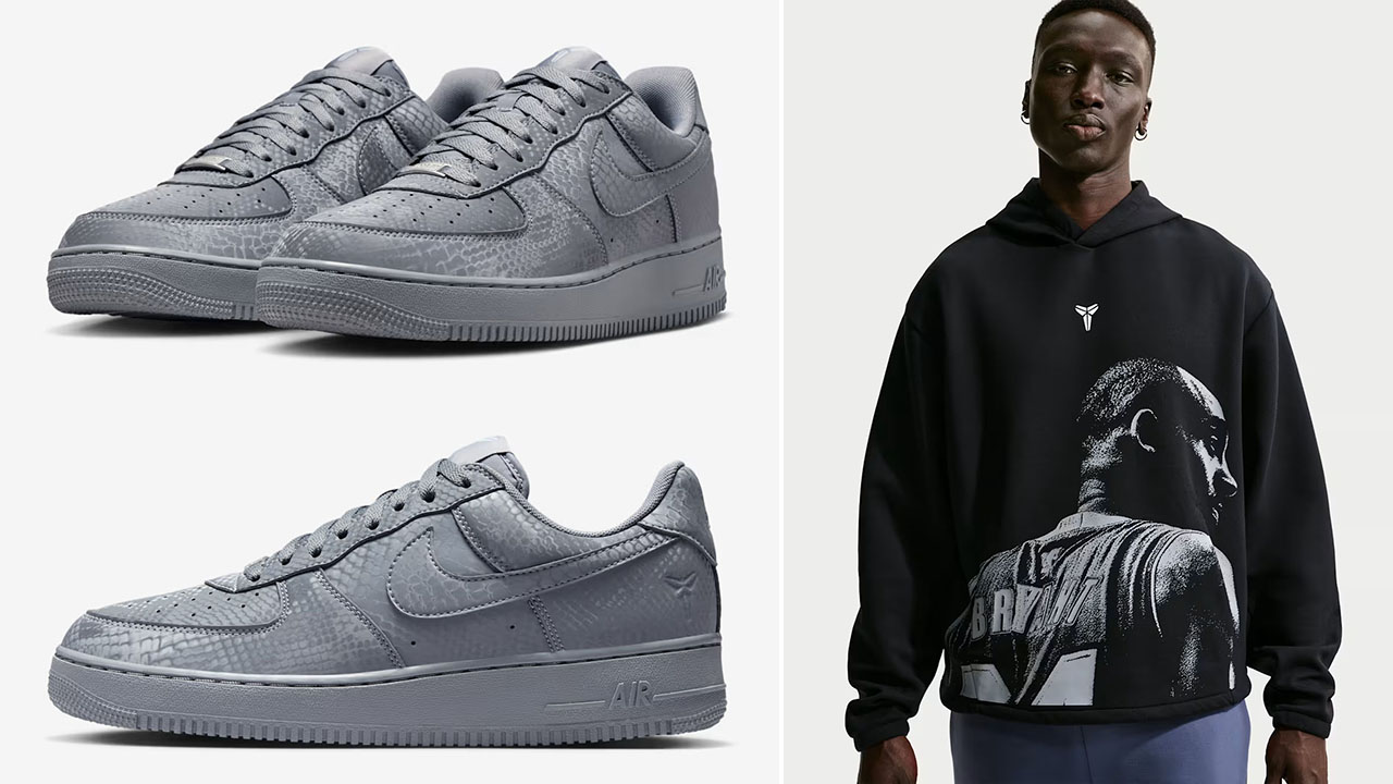Nike Kobe Air Force 1 Low Cool Grey Sneakers Outfits