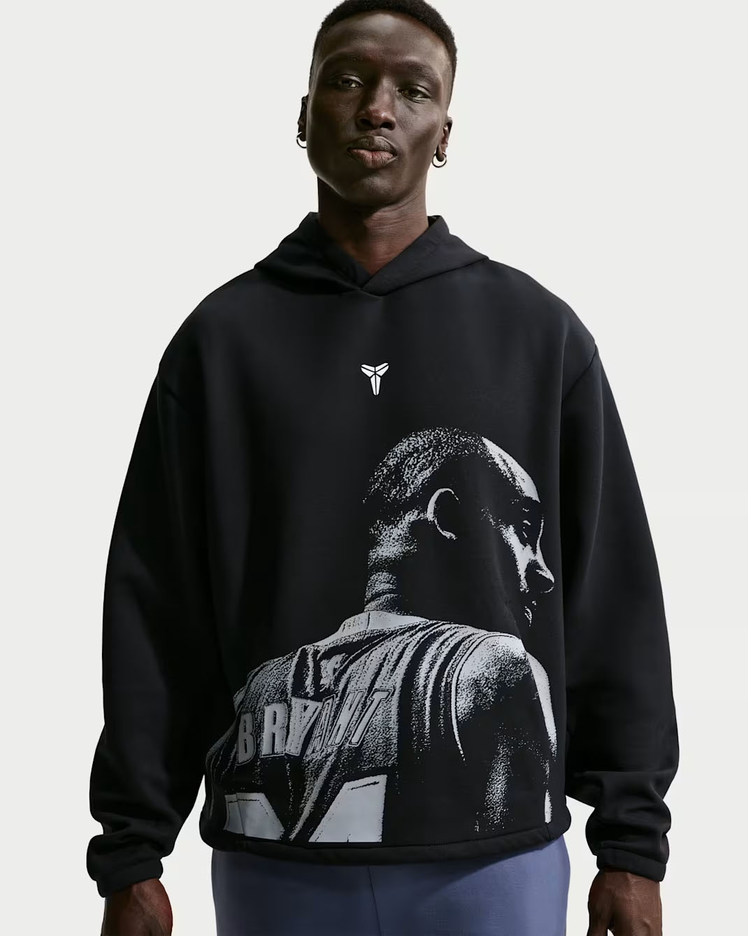 Nike Kobe Mens Dri Fit Graphic Fleece Pullover Hoodie Black