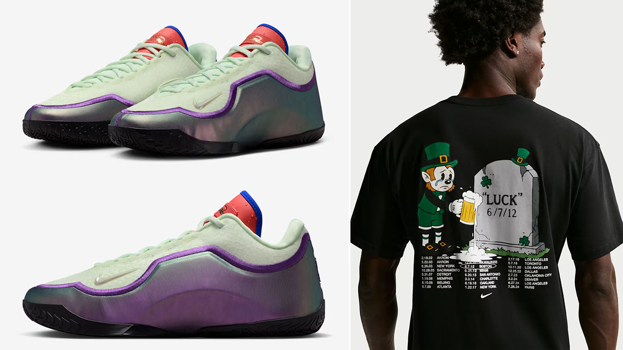 Nike LeBron 23 Green With Envy Sneakers and T Shirt