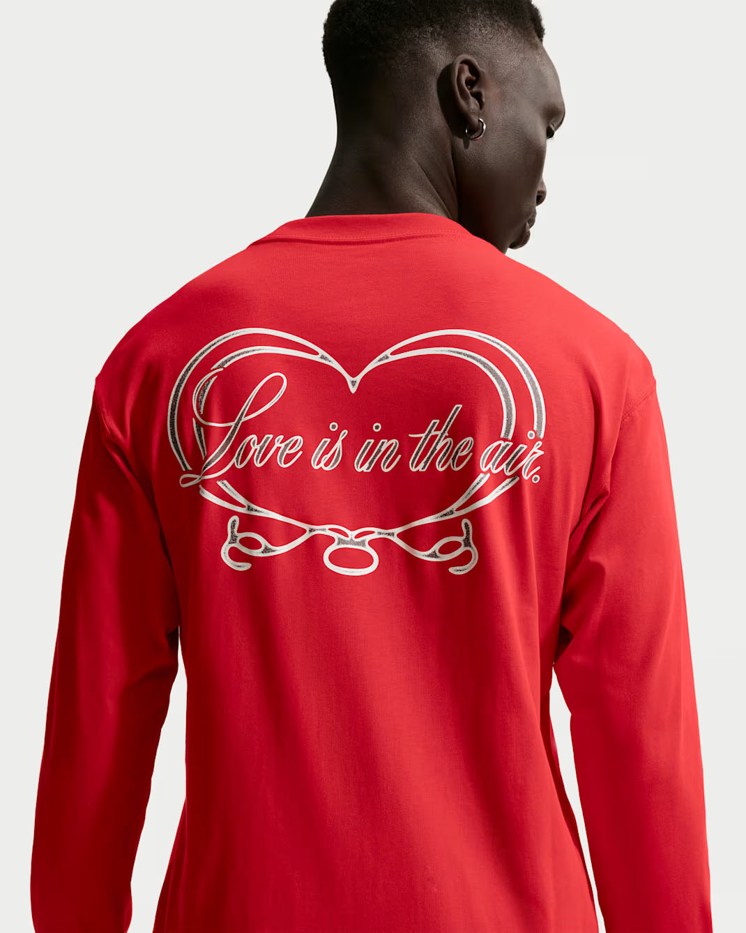 Nike Sportswear Valentines Day 2026 Love is in the Air Mens Long Sleeve T Shirt University Red 2
