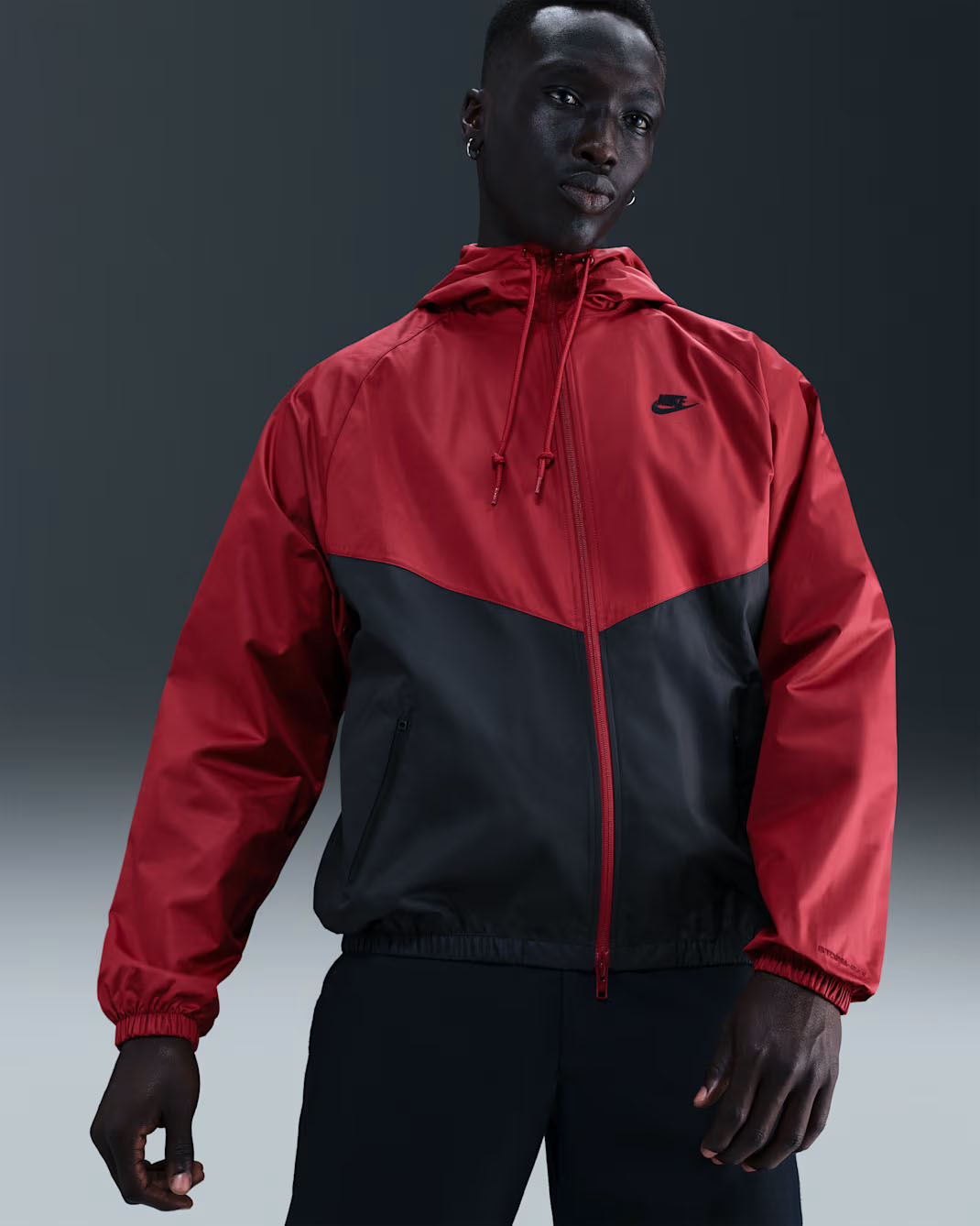 Nike Windrunner Mens Lined Jacket Team Crimson Black
