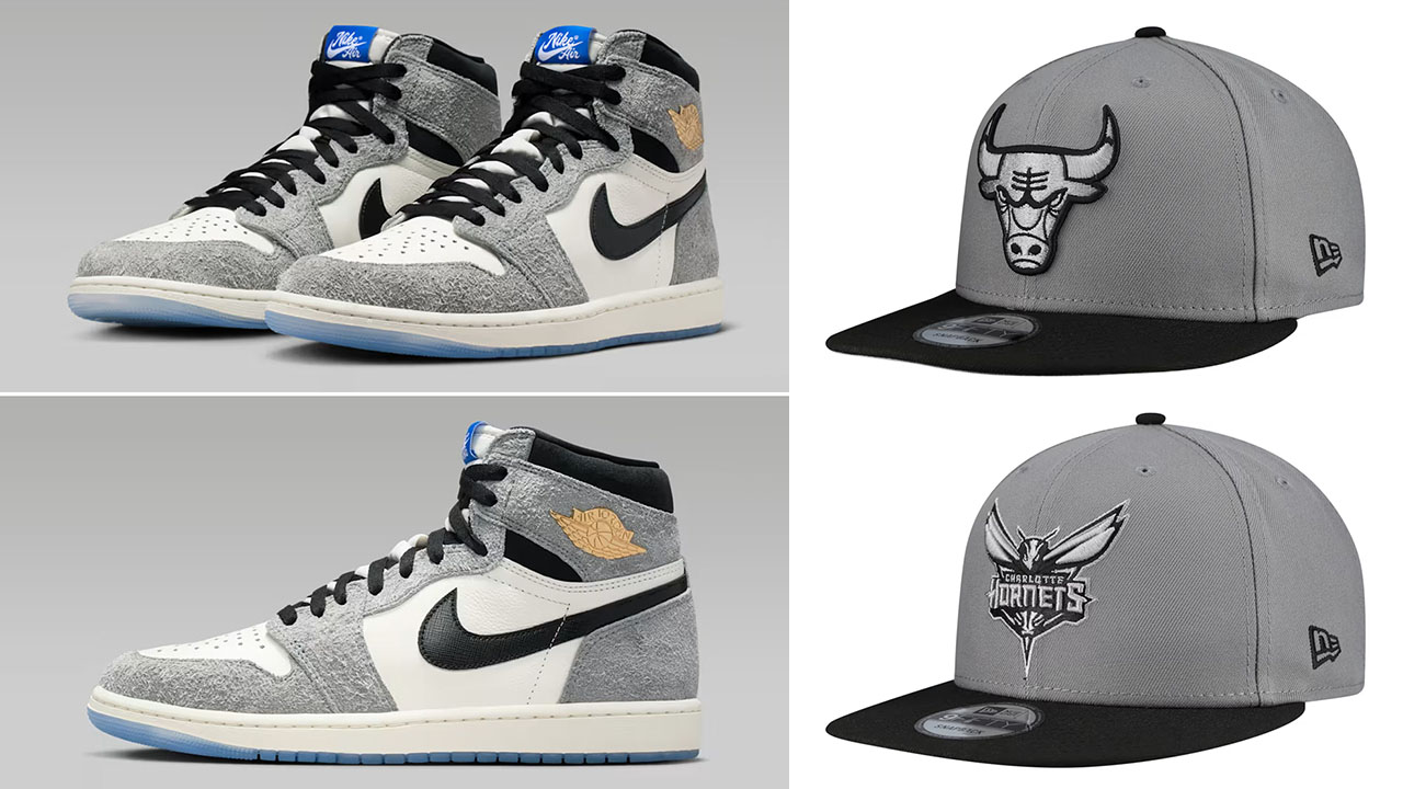 Air Jordan 1 High OG All Star 2026 x New Era Core Logo Storm Gray Two-Tone 9FIFTY Snapback Hats