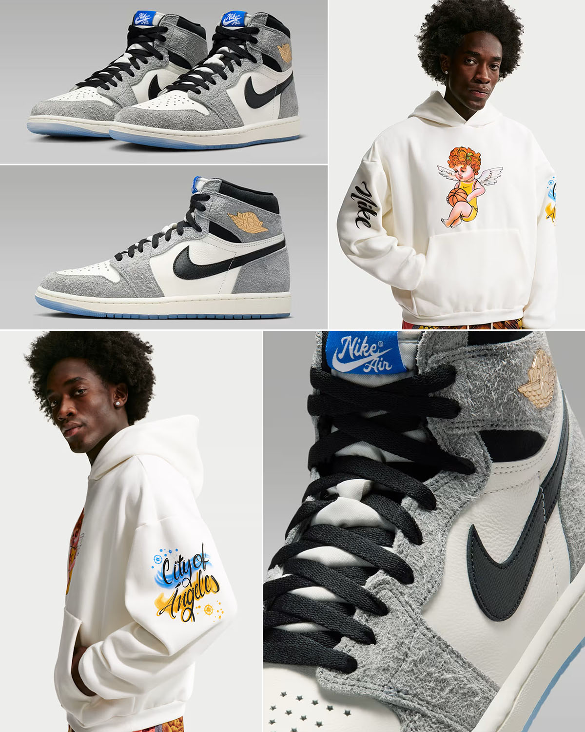 Air Jordan 1 High OG All Star 2026 x Nike LA City of Angels Sail Basketball Hoodie Outfit
