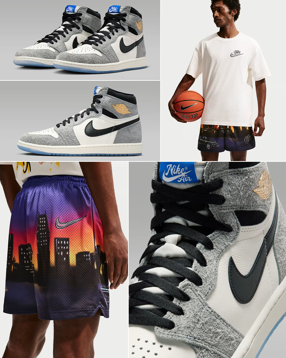 Air Jordan 1 High OG All Star 2026 x Nike LA City of Angels Standard Issue Mesh Basketball Shorts Outfit