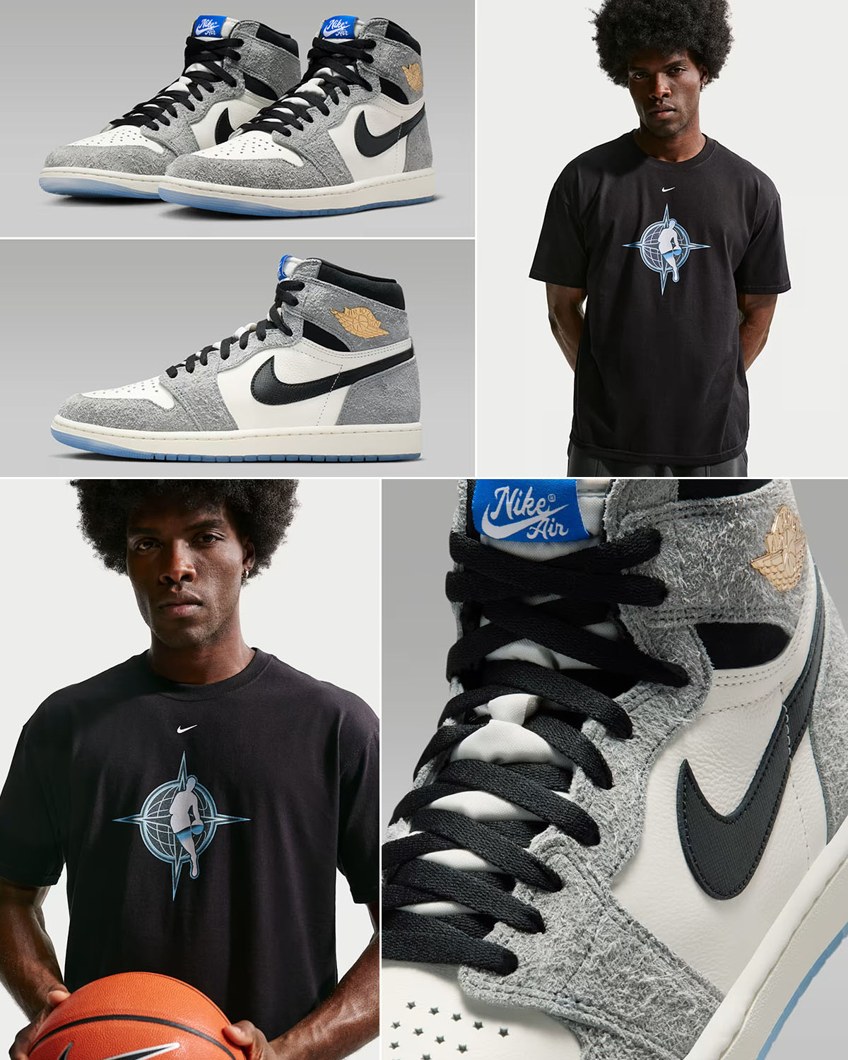 Air Jordan 1 High OG All Star x 2026 NBA All Star Game Mens Black T Shirt Outfit
