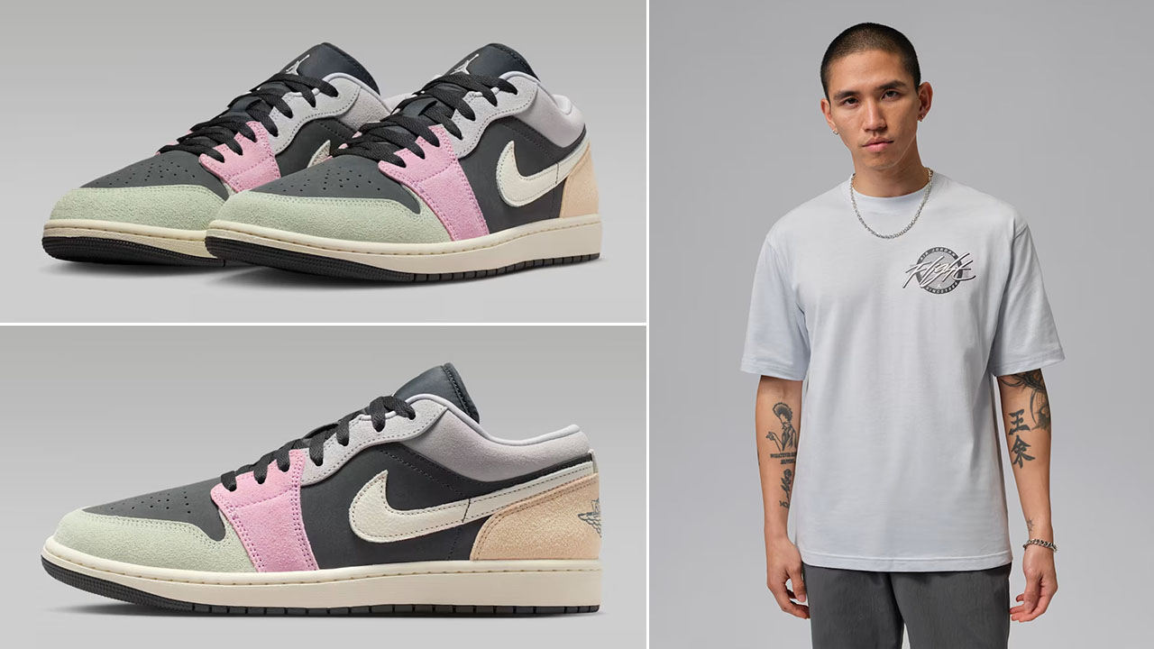 Air Jordan 1 Low SE Easter 2026 x Jordan Flight Mens T Shirt Outfit