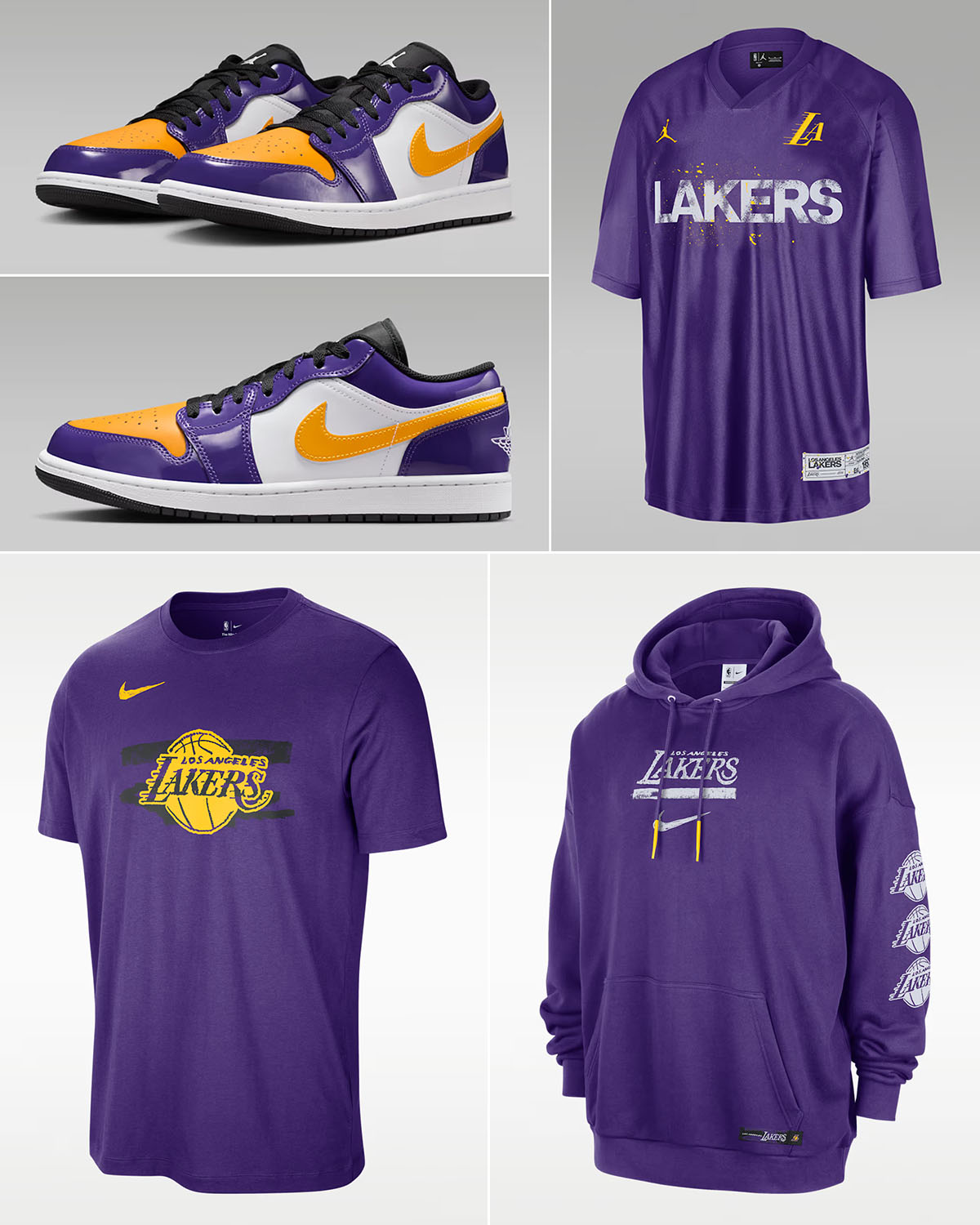 Air Jordan 1 Low SE Lakers Sneakers Clothing