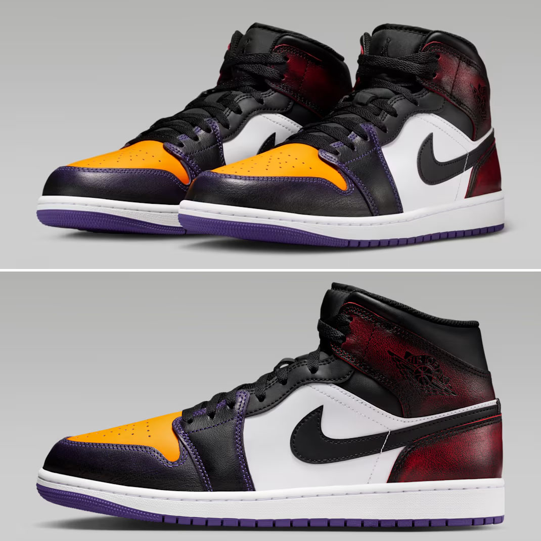 Air Jordan 1 Mid SE LA to Chicago Mens Sneakers IQ9383-611