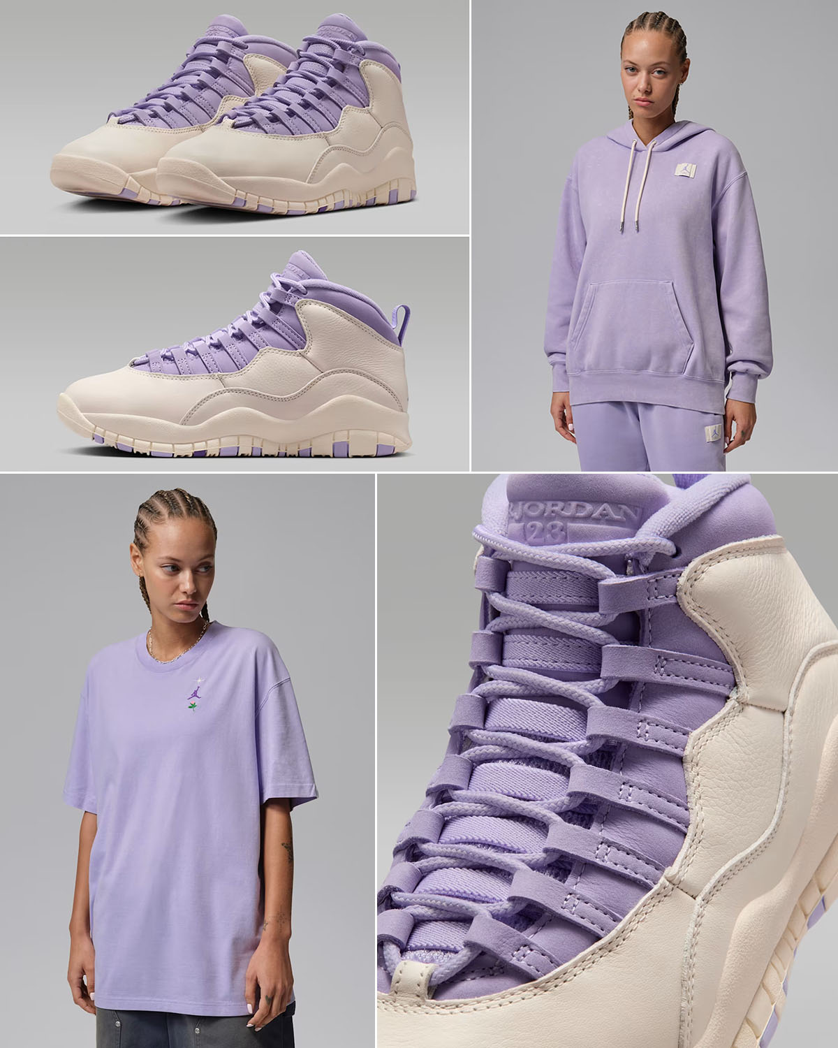 Air Jordan 10 Hydrangeas Womens Sneakers Clothing Outfits