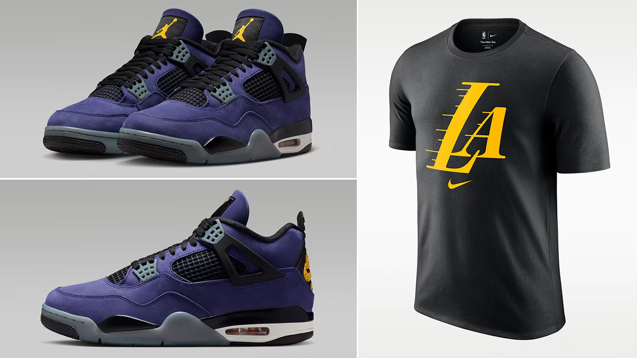 Air Jordan 4 Lakers Lakeshow x Los Angeles Lakers Essential City Edition Men's Nike NBA T-Shirt