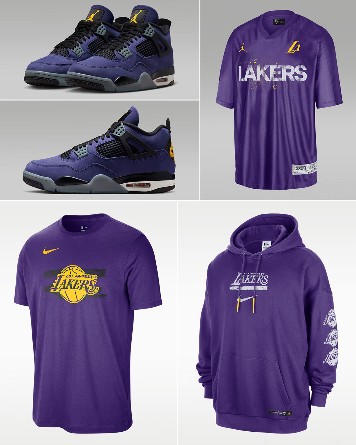 Air Jordan 4 Lakers Shirts Hoodies Clothing Outfits