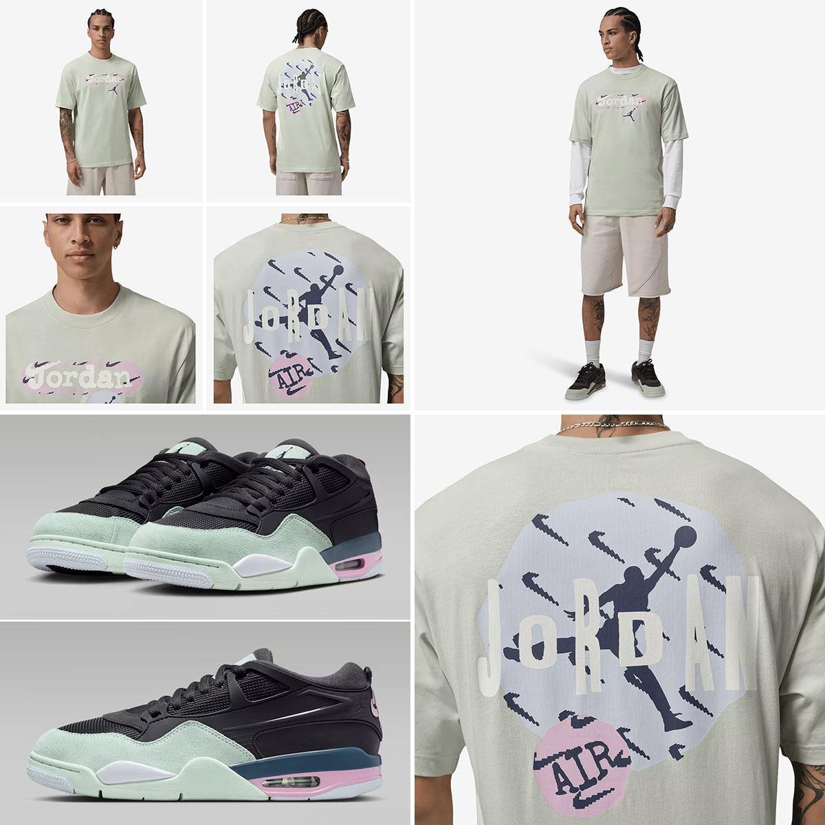 Air Jordan 4 RM Easter x Jordan Stamp Graphic Mens T Shirt Outfit